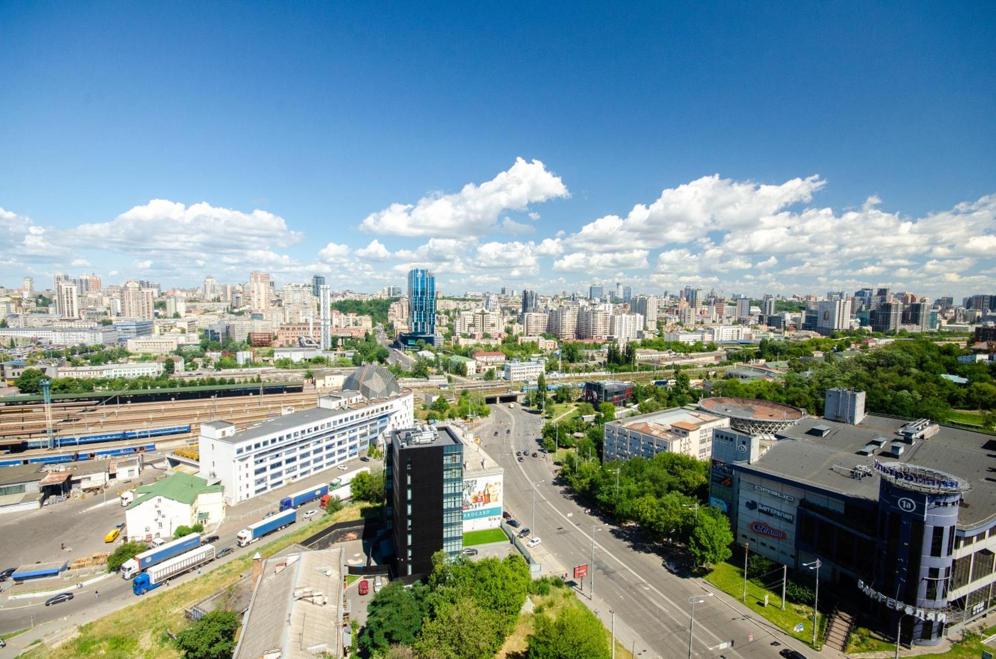 Petrovdom 205-206 Panoramic City View Apartments At Rc Kvartet, Central Railway Station Киев Экстерьер фото